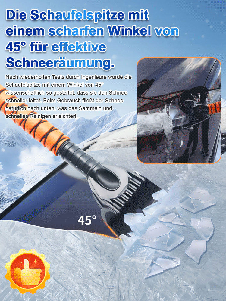 【Winter Must-Have】Teleskopierbare, drehbare und zerlegbare Schneeschaufel