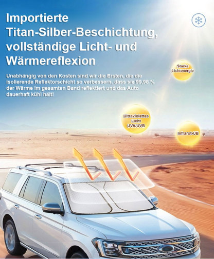 【1-Sekunden-Sonnenschutz】Faltbarer Auto-Sonnenblendschutz
