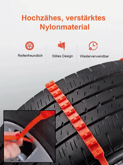 【Wiederverwendbar】Rutschfeste Nylon-Schneeketten, Halber Preis, begrenzte Stückzahl