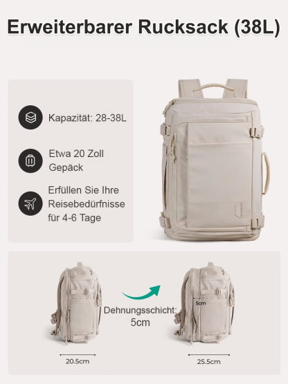 【Sie müssen Ihr Gepäck nicht einchecken oder beschädigen】Box Typ große Kapazität Rucksack