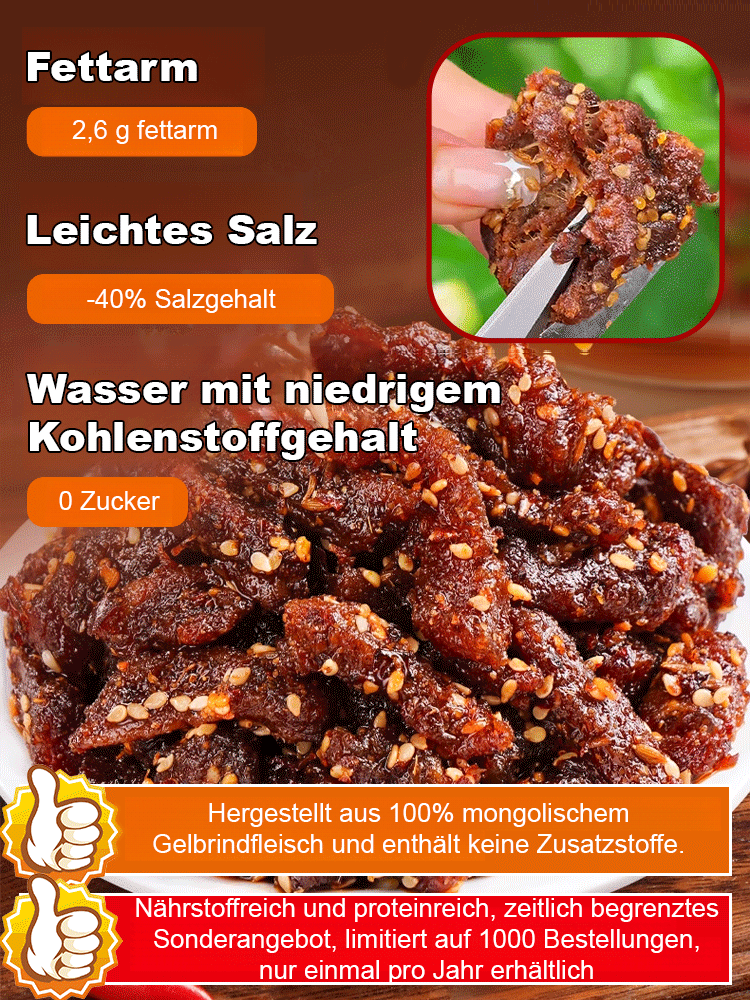 【50 % Rabatt】Angus-Fleisch Ausgangsmaterial – Windgetrocknete Rindfleischbande