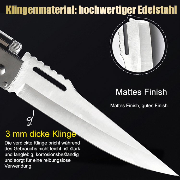 Multifunktionales Klappwerkzeug mit Holzgriff zur Selbstverteidigung