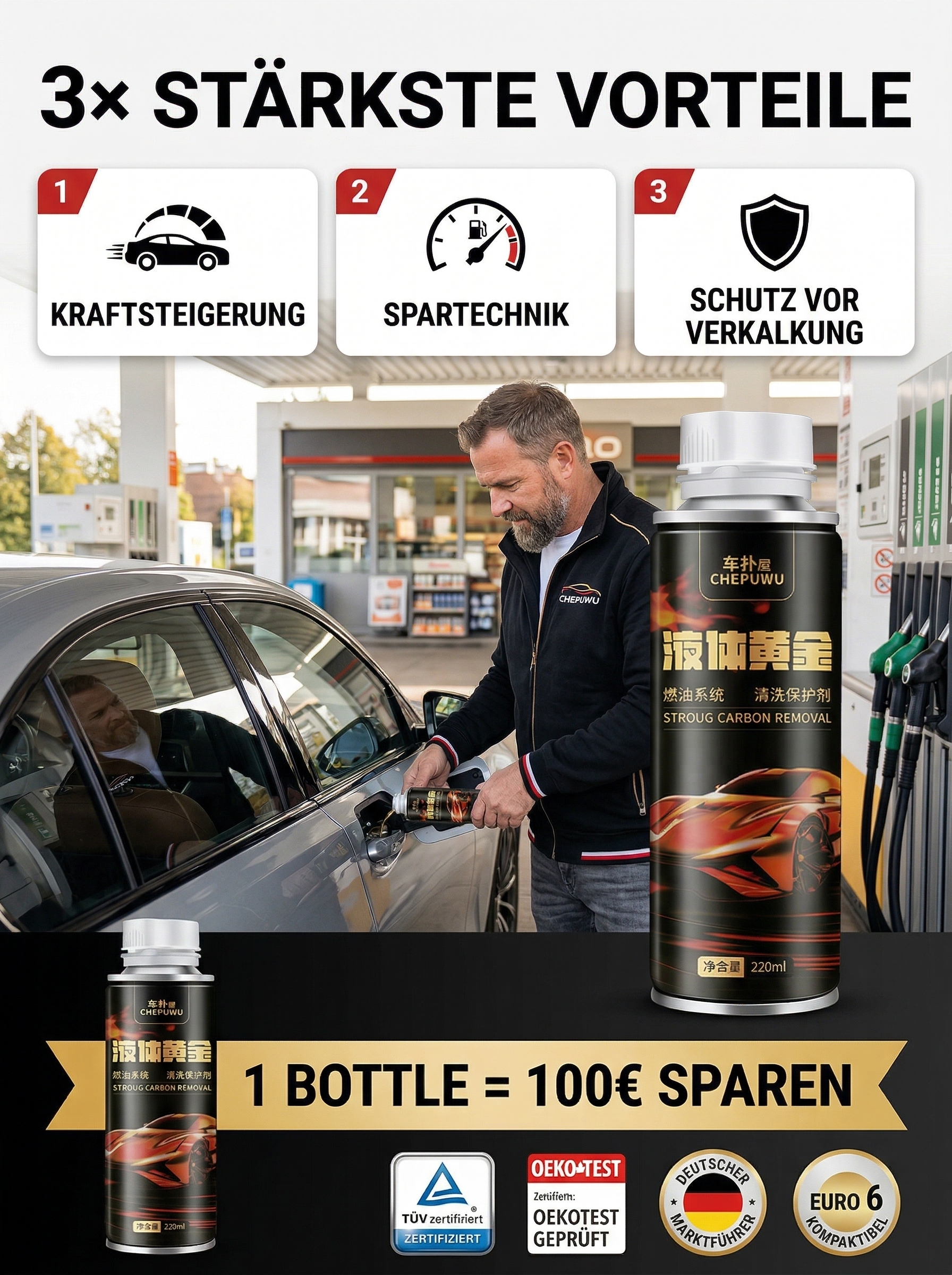 Benzin- und Dieseleinspritzdüsenreiniger