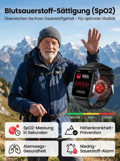 M9Pro – Präzise Blutzucker & Blutdruck Uhr Ohne Pieken