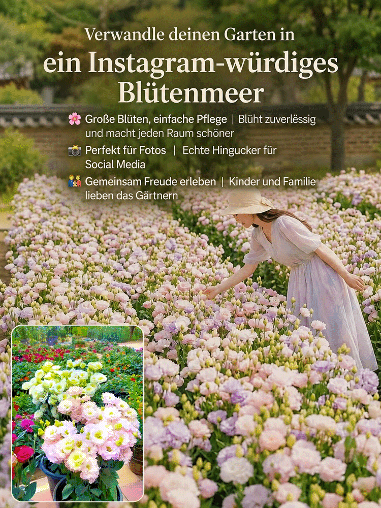 [Keimt innerhalb von 7 Tagen] Gemischtfarbige Samen der gefüllten Lisianthus