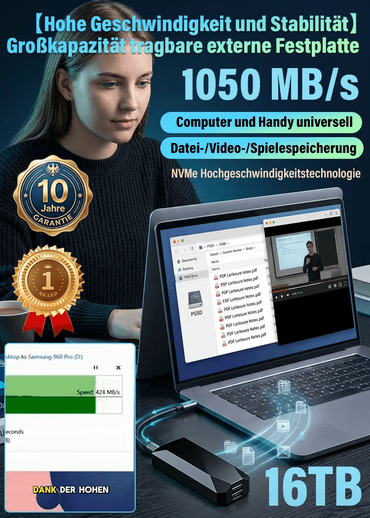 Externe tragbare SSD-Festplatte
