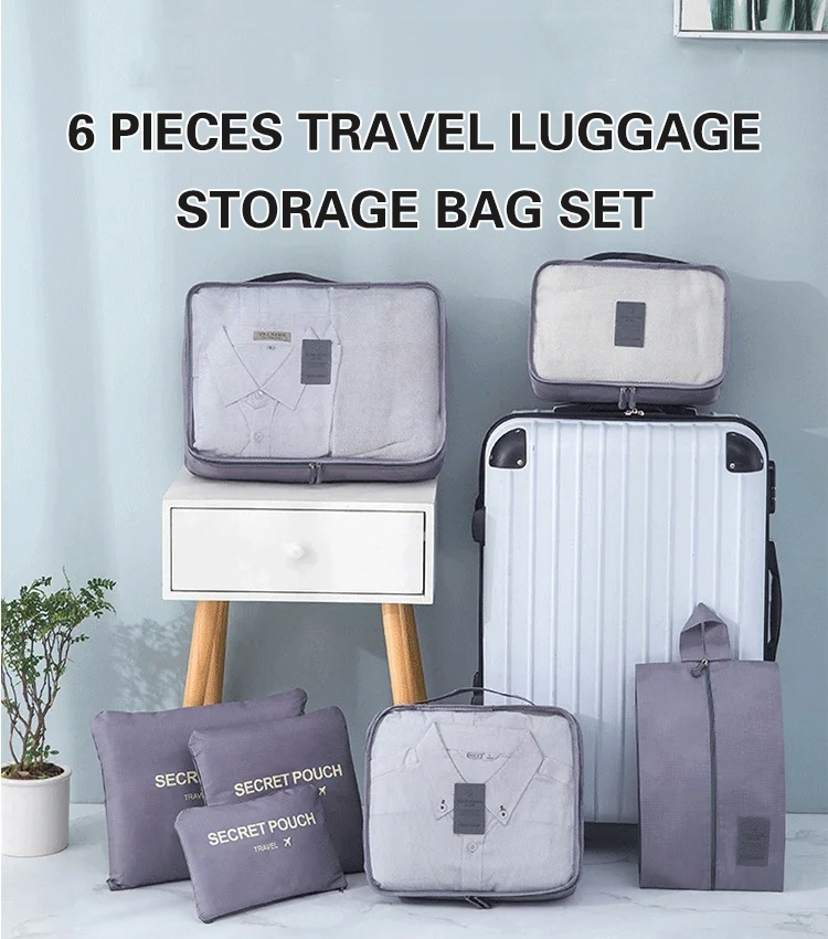 6 pieces travel luggage storage bag set