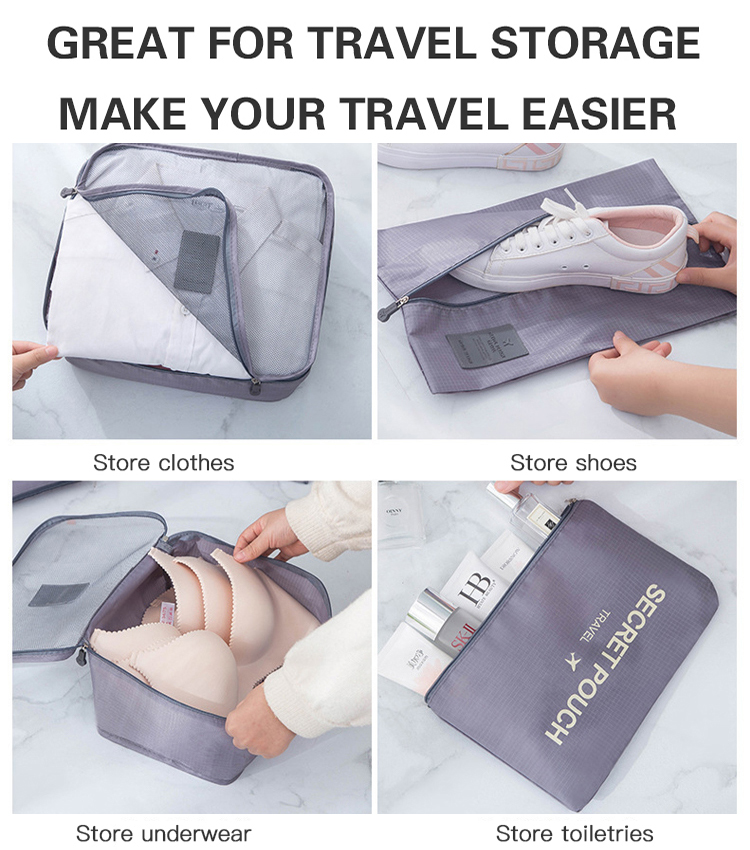 6 pieces travel luggage storage bag set