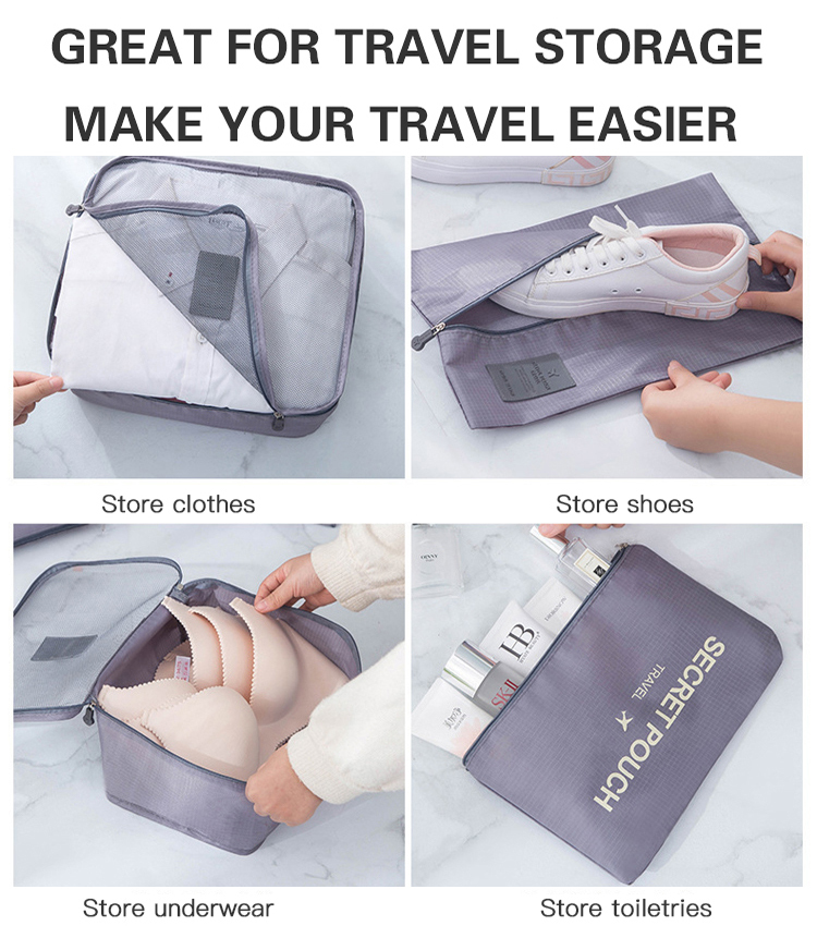 6 pieces travel luggage storage bag set