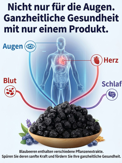 Getrocknete Blaubeeren | Natürlich aus dem Changbai-Gebirge – Reich an Antioxidantien für Herz & Wohlbefinden