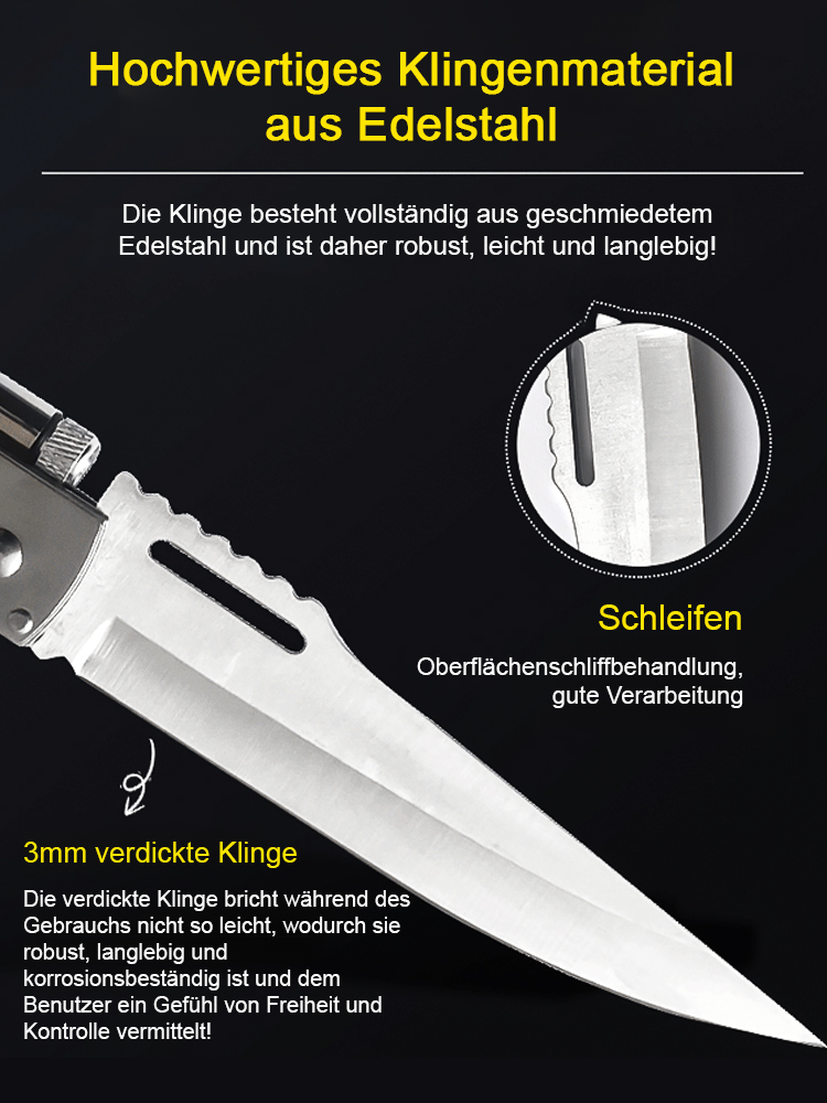 Multifunktionales Klappwerkzeug mit Holzgriff zur Selbstverteidigung