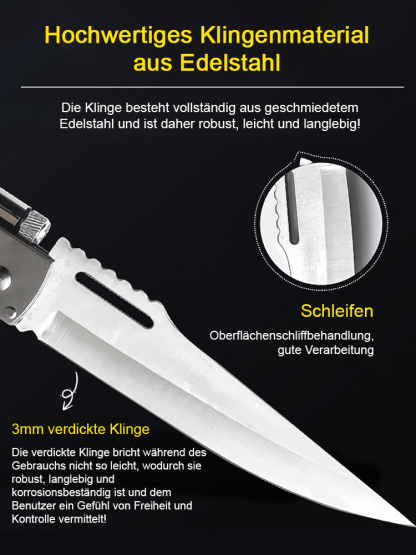 Multifunktionales Klappwerkzeug mit Holzgriff zur Selbstverteidigung