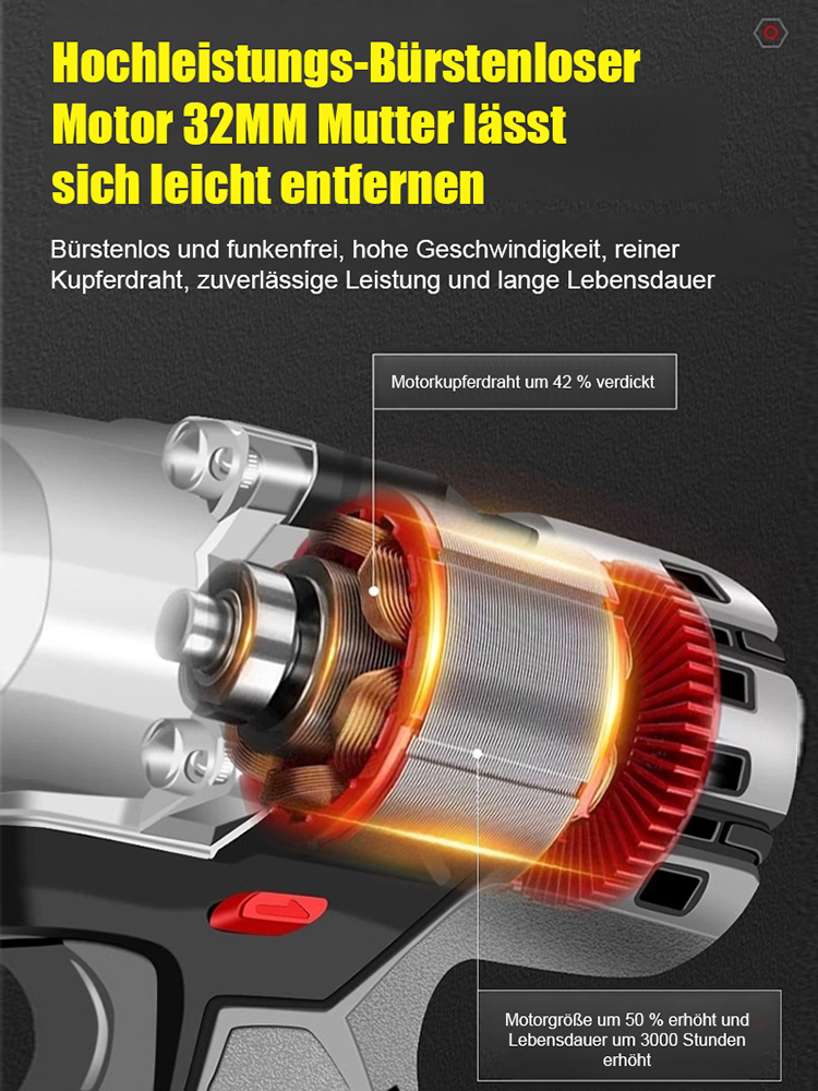 🔧 Entfesseln Sie die Kraft: Der Hochleistungs-Bürstenlose Lithium-Ionen-Schlagschrauber 🔋