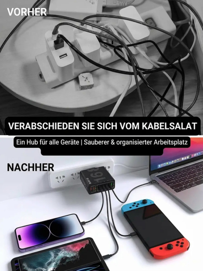 8 Port Intelligente Schnelllade-Hub