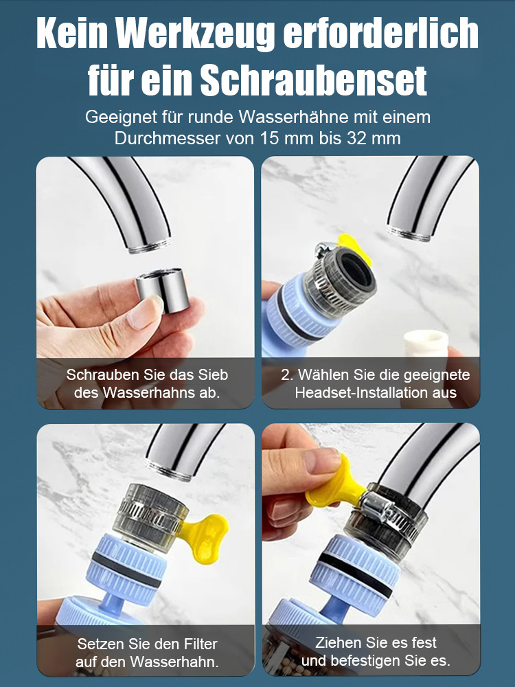 Sechs-stufiger Wasserhahnfilter für den Hausgebrauch