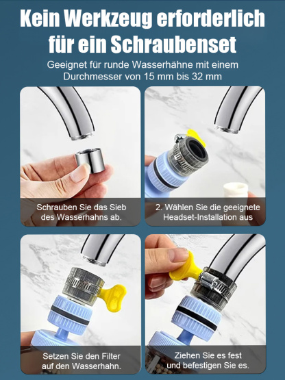 Sechs-stufiger Wasserhahnfilter für den Hausgebrauch