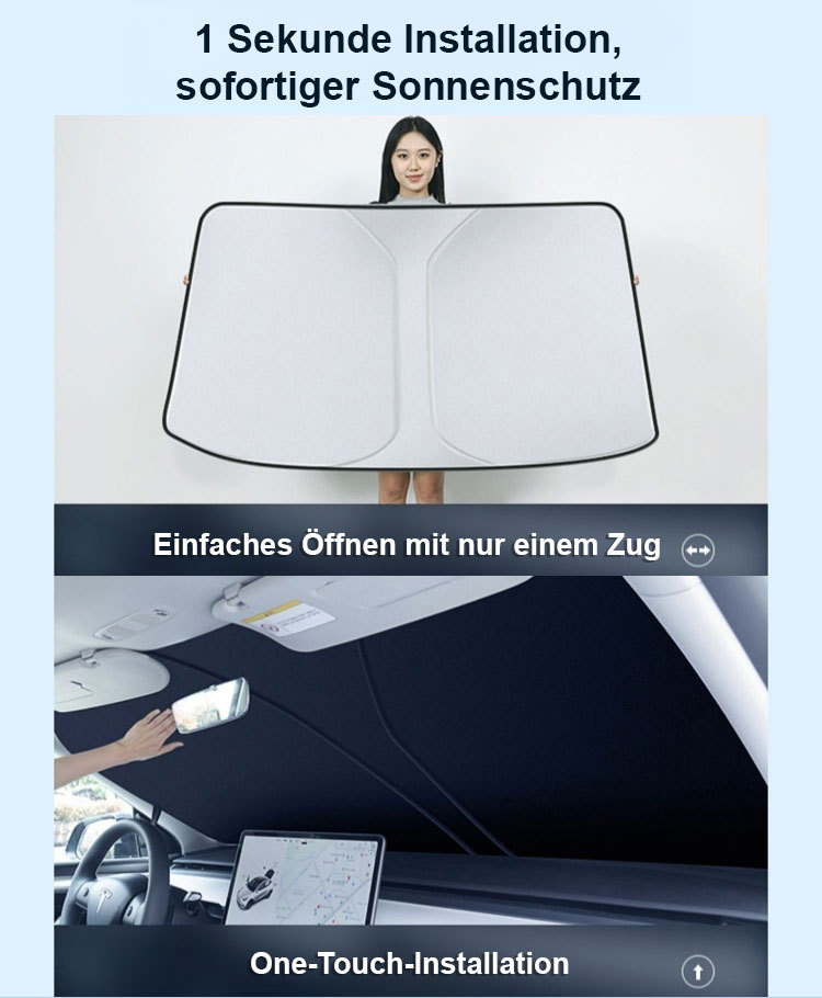 【1-Sekunden-Sonnenschutz】Faltbarer Auto-Sonnenblendschutz