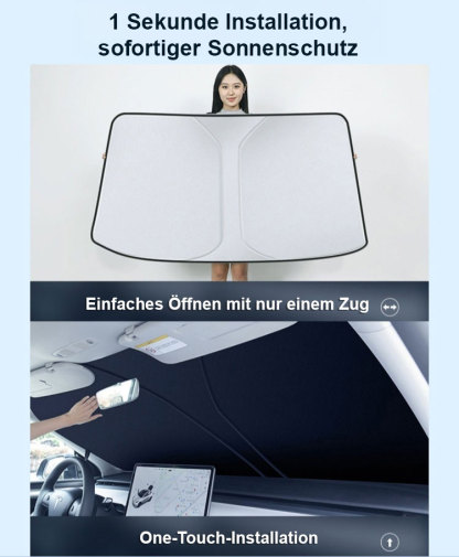 【1-Sekunden-Sonnenschutz】Faltbarer Auto-Sonnenblendschutz