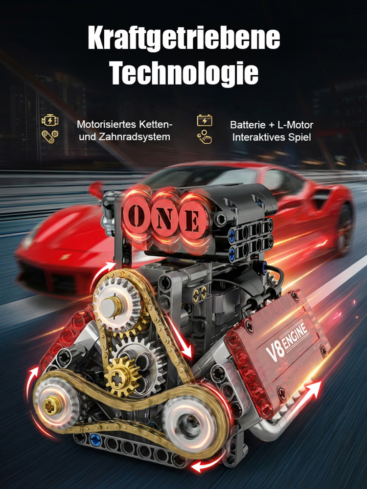 【Echtstartfähiges】Maschinentechnologie-V8-Motorantriebsgruppe