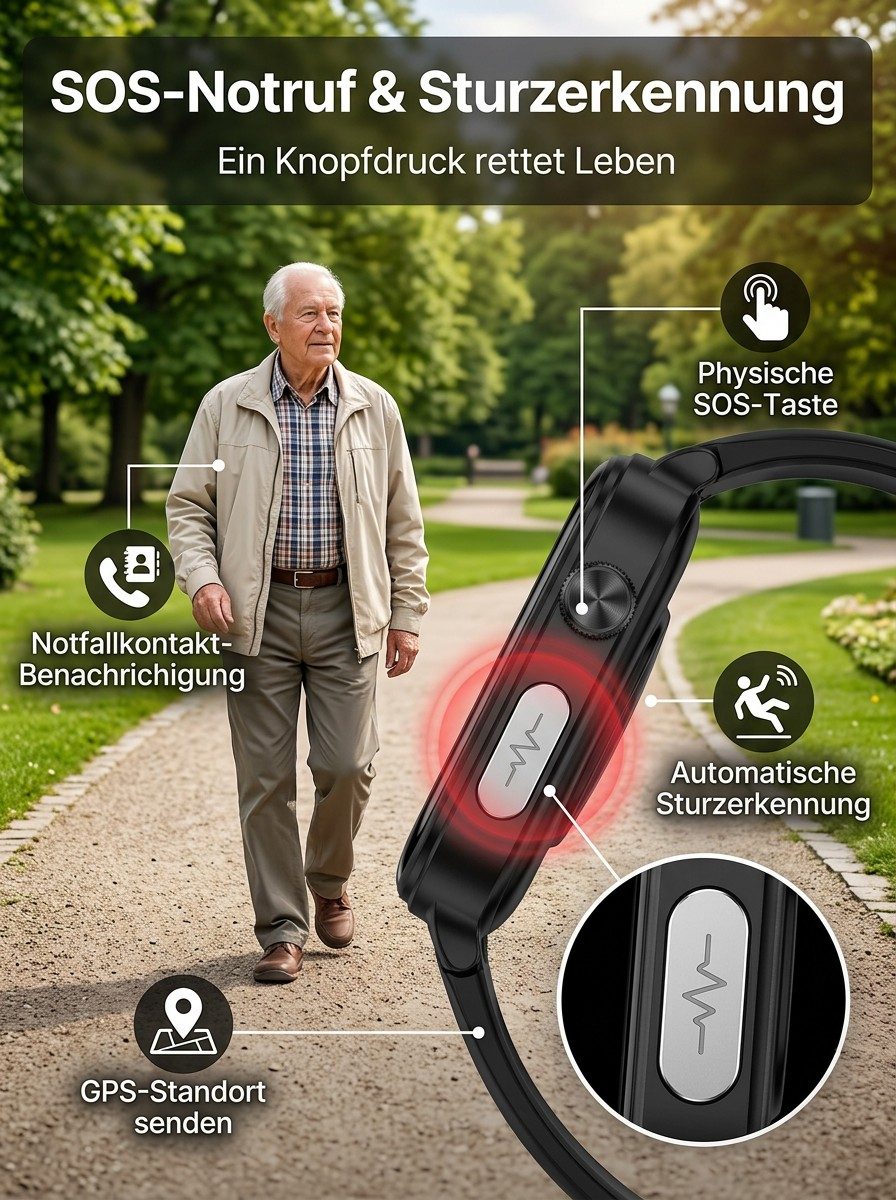 M9Pro – Präzise Blutzucker & Blutdruck Uhr Ohne Pieken