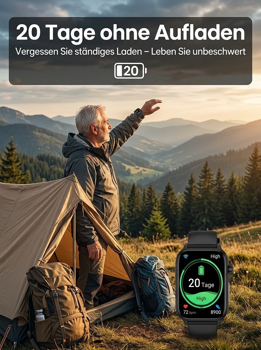 M9Pro – Präzise Blutzucker & Blutdruck Uhr Ohne Pieken