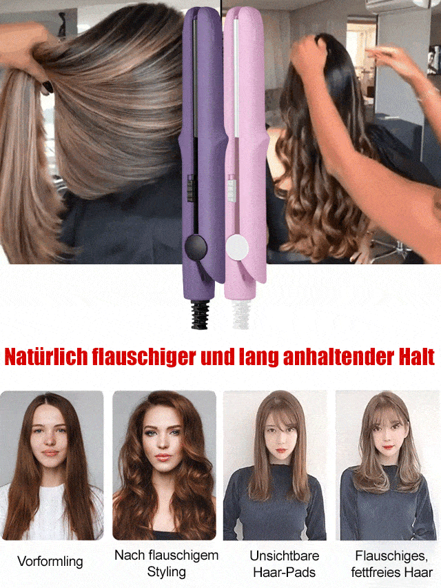 【Linke Farbe, rechte Farbe】Mini-Keramik-Glätteisen