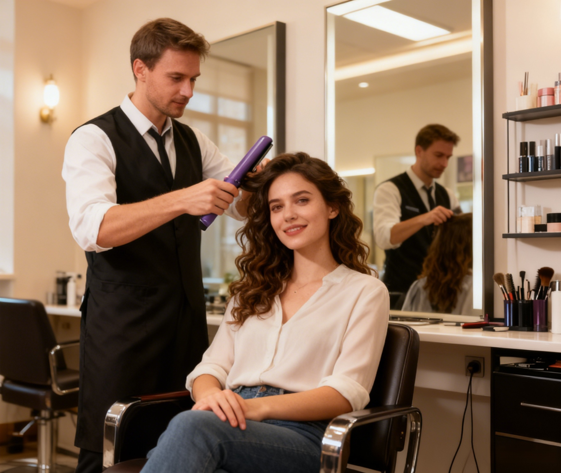 【Linke Farbe, rechte Farbe】Mini-Keramik-Glätteisen