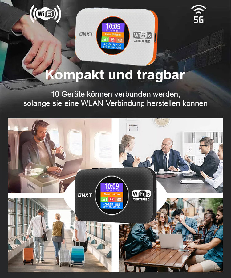 【Kostenloses Internet】Tragbares WiFi 5G