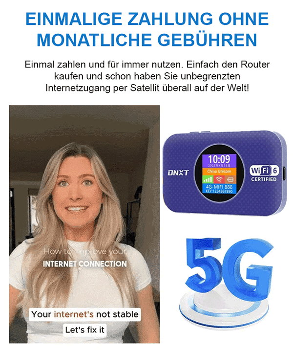 【Kostenloses Internet】Tragbares WiFi 5G