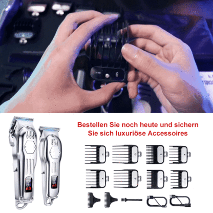 Ruckfreier Hochleistungs-Leiser Multifunktions-Haarschneider mit Digitaldisplay