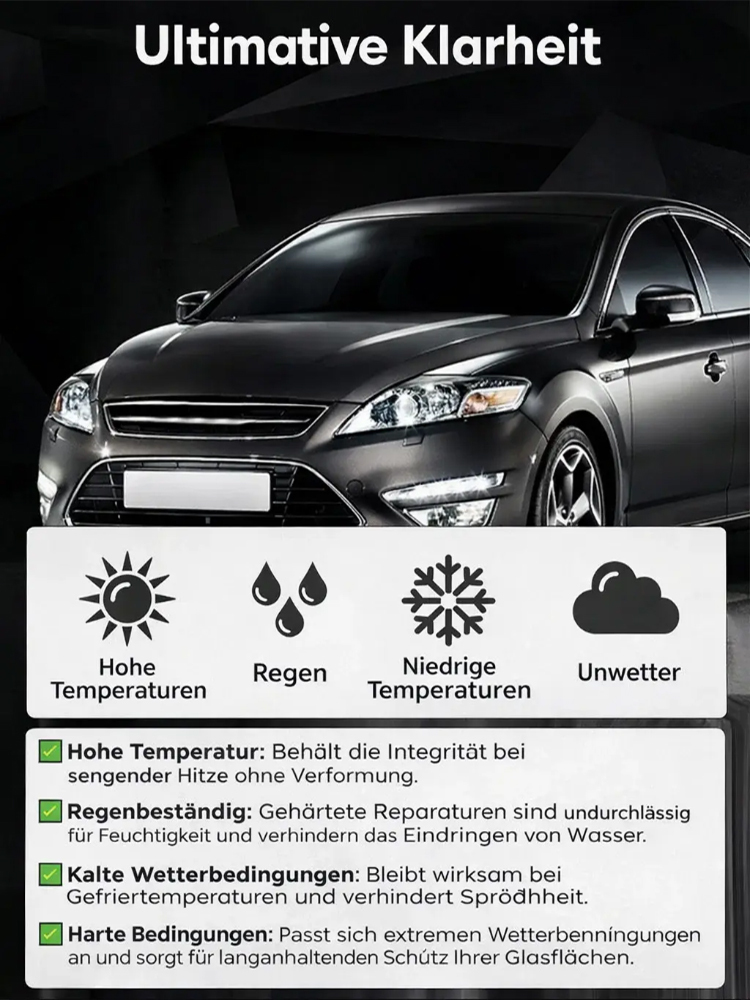 Universelle Reparatur von Autoglasrissen【HU (TÜV) bestehen】