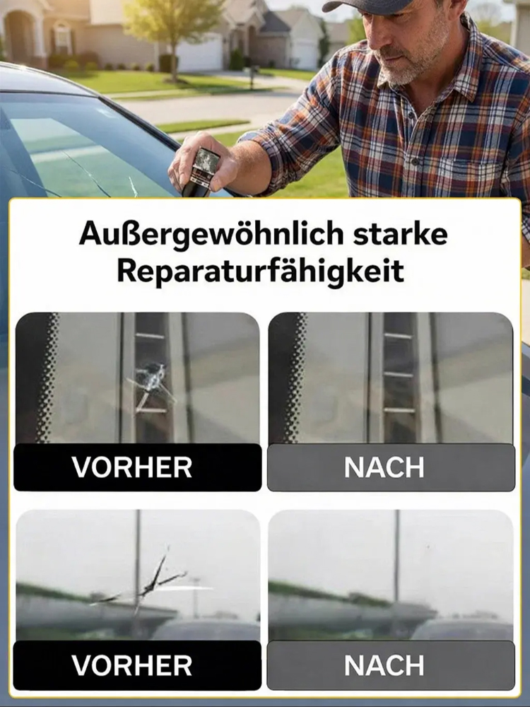 Universelle Reparatur von Autoglasrissen【HU (TÜV) bestehen】
