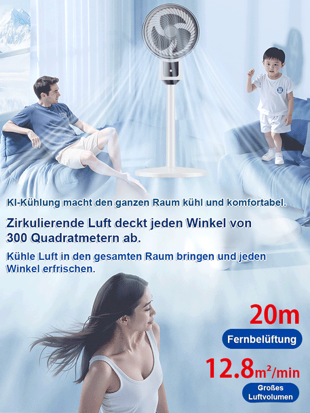 Umluftventilator für den Sommer 