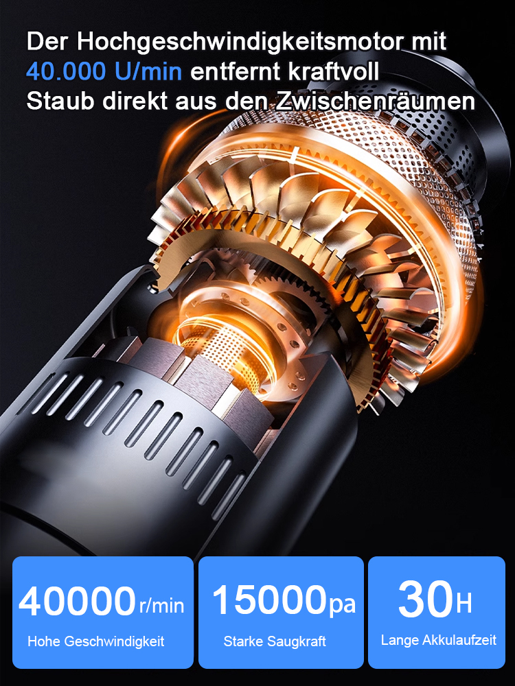 Kabelloser, leistungsstarker tragbarer Staubsauger