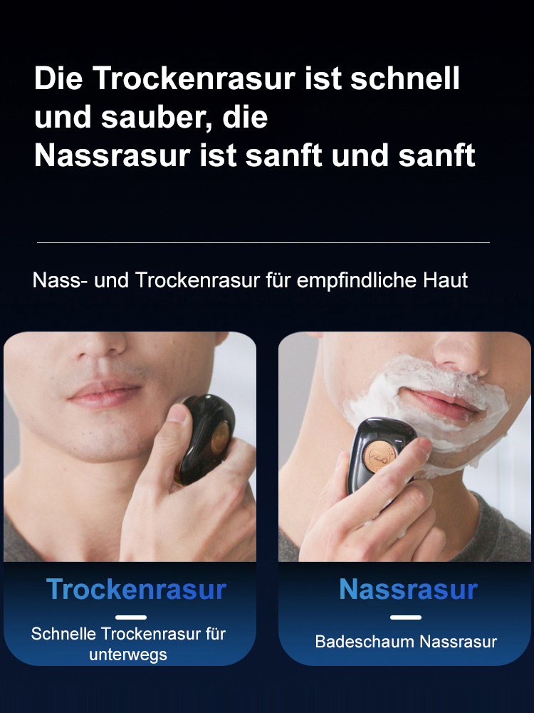 Sauberes Rasierergebnis, schmerzfrei, keine Schnitte, kein Lärm！15 Tage kostenlose Testphase！
