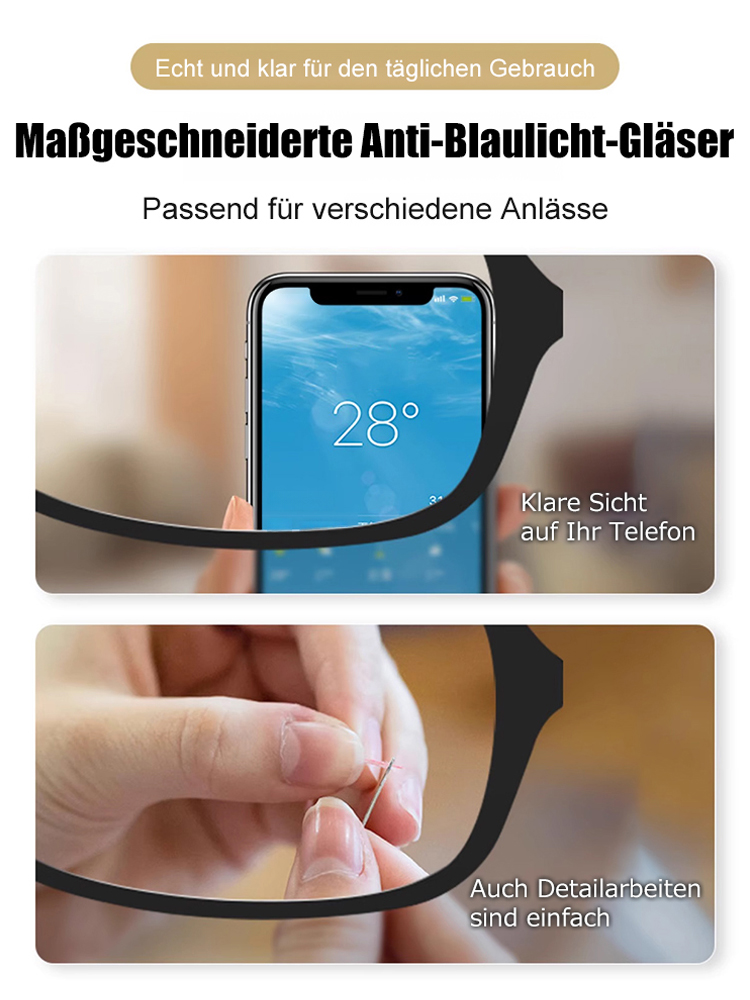 Health Association empfohlen, 200 °-700 ° Auto-Zoom Presbyopie Brille 