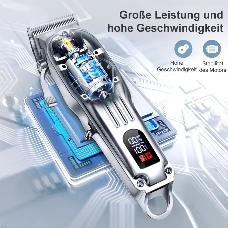 Ruckfreier Hochleistungs-Leiser Multifunktions-Haarschneider mit Digitaldisplay