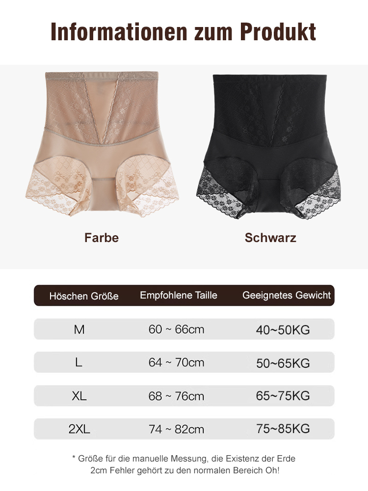 Schlankheitsformende hohe Taille Bauchkontrolle Hüfthebende Unterwäsche