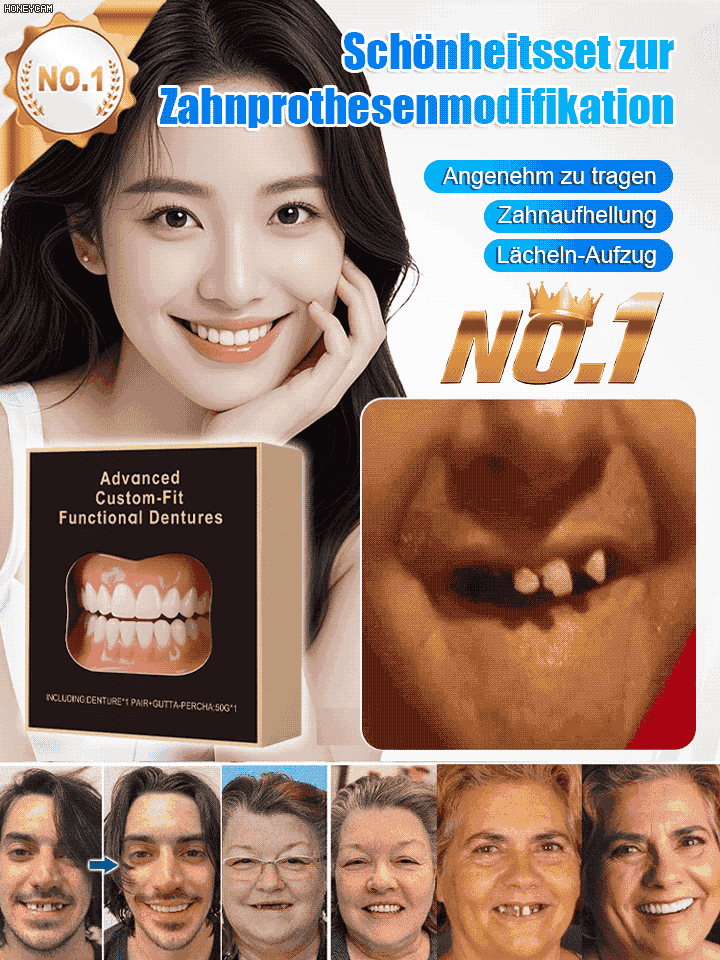 Zahnprothesen Kosmetik Set