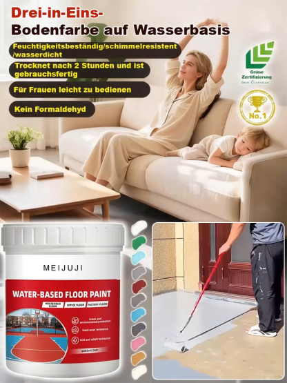 Wasserbasierte Bodenbeschichtung 3-in-1