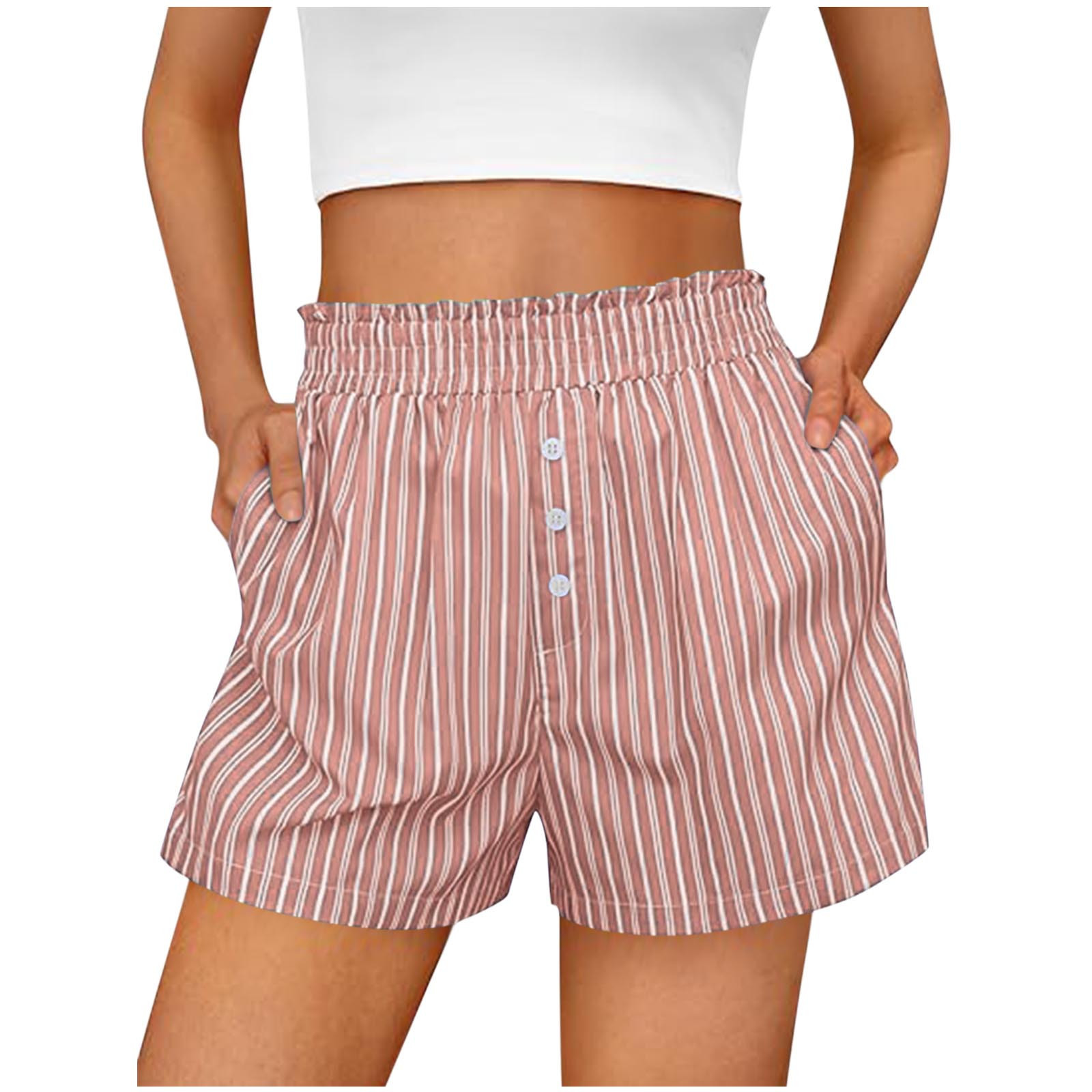 Last day 70% off 🔥Women's fashionable linen striped casual shorts