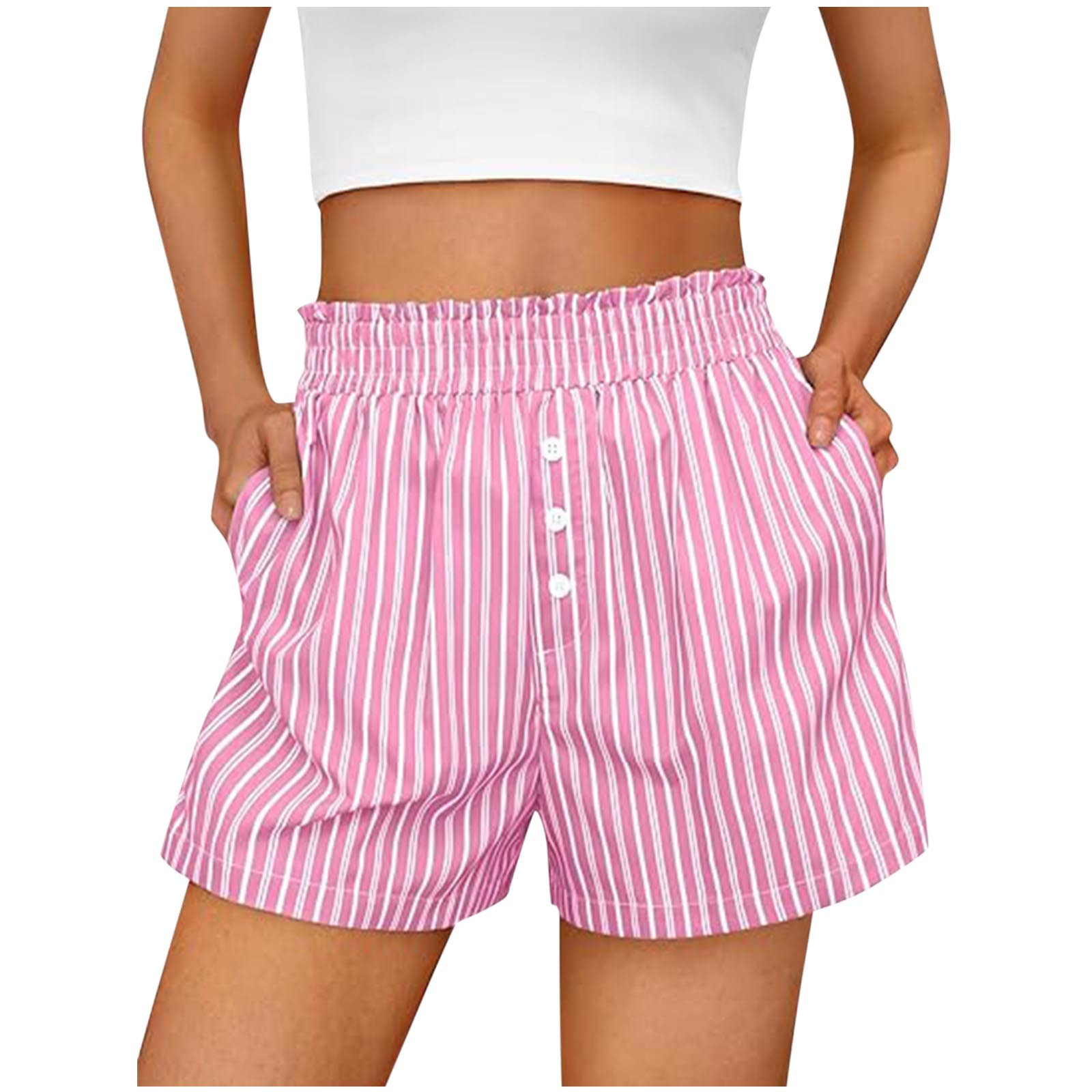 Last day 70% off 🔥Women's fashionable linen striped casual shorts