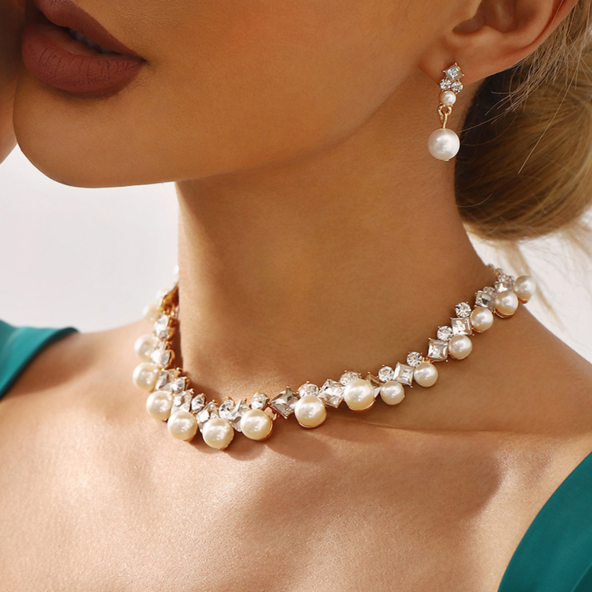 Natural rare pearl necklace set