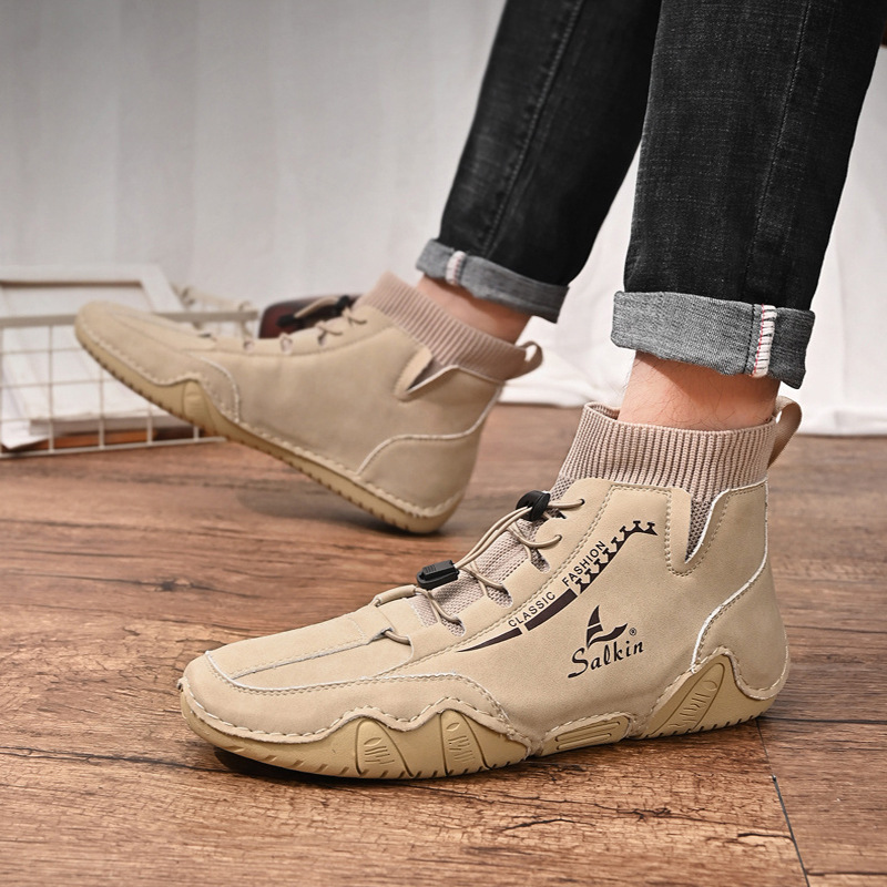 Last day 50% off 🔥⏱️Christmas sale⏱️🔥Men's genuine calfskin high-top Martin boots