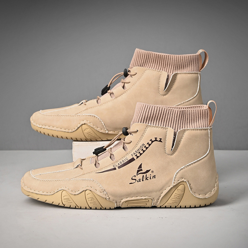 Last day 50% off 🔥⏱️Christmas sale⏱️🔥Men's genuine calfskin high-top Martin boots