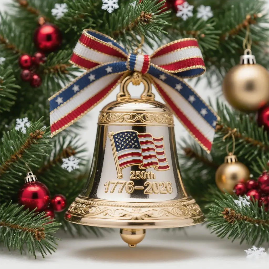 🔥United States 250th Anniversary Bell Ornament