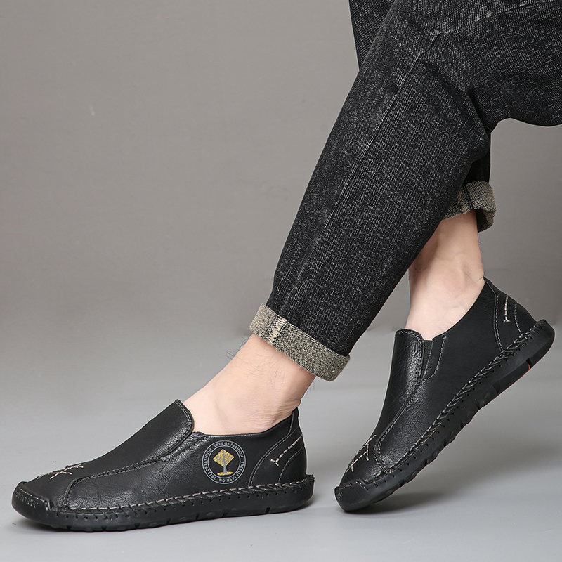 Next-Level Quality 🚀Men's Genuine Leather Loafers – Handcrafted, Slip-On, Anti-Slip Sole, Comfortable & Durable