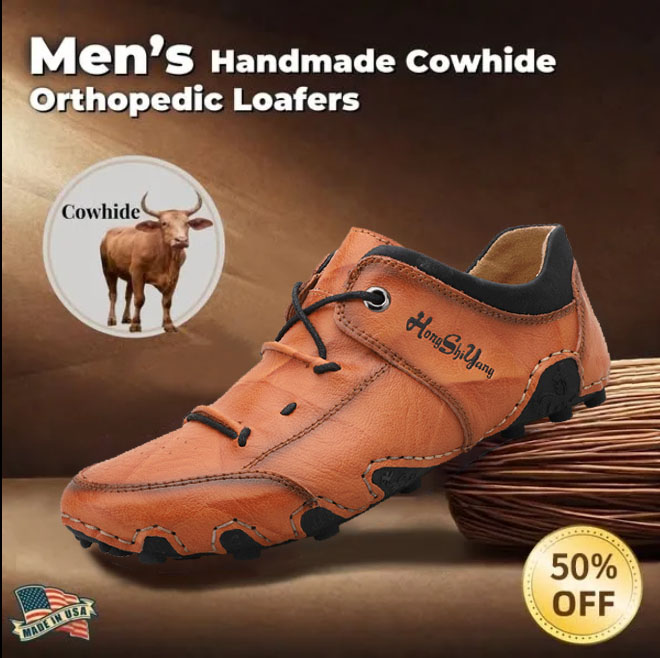 Last day 70% off 🔥⏱️Christmas sale⏱️🔥Men's genuine slip-on shoes