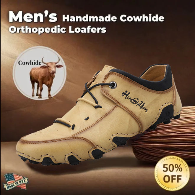 Last day 70% off 🔥⏱️Christmas sale⏱️🔥Men's genuine slip-on shoes