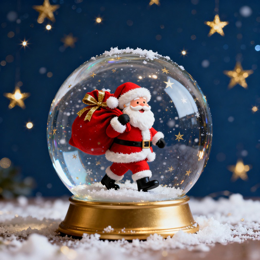 🎄 Santa Claus Snow Globe – Bring Christmas Magic Home!